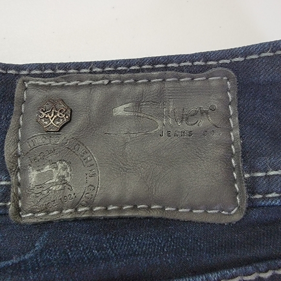 Silver Jeans Suki Mid Rise Bootcut Dark Wash Denim Blue Jeans Sz 28X32 - Picture 11 of 15